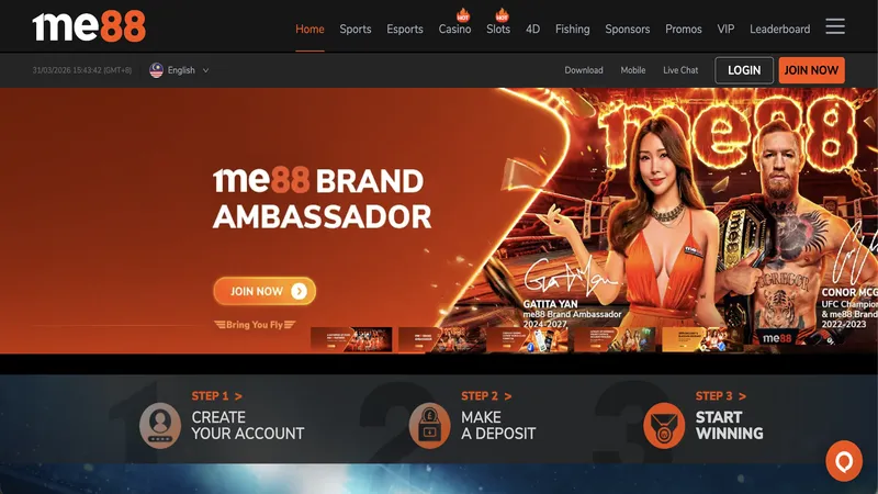 me88 casino live dealer lobby showing over 80 active tables for Malaysian players
